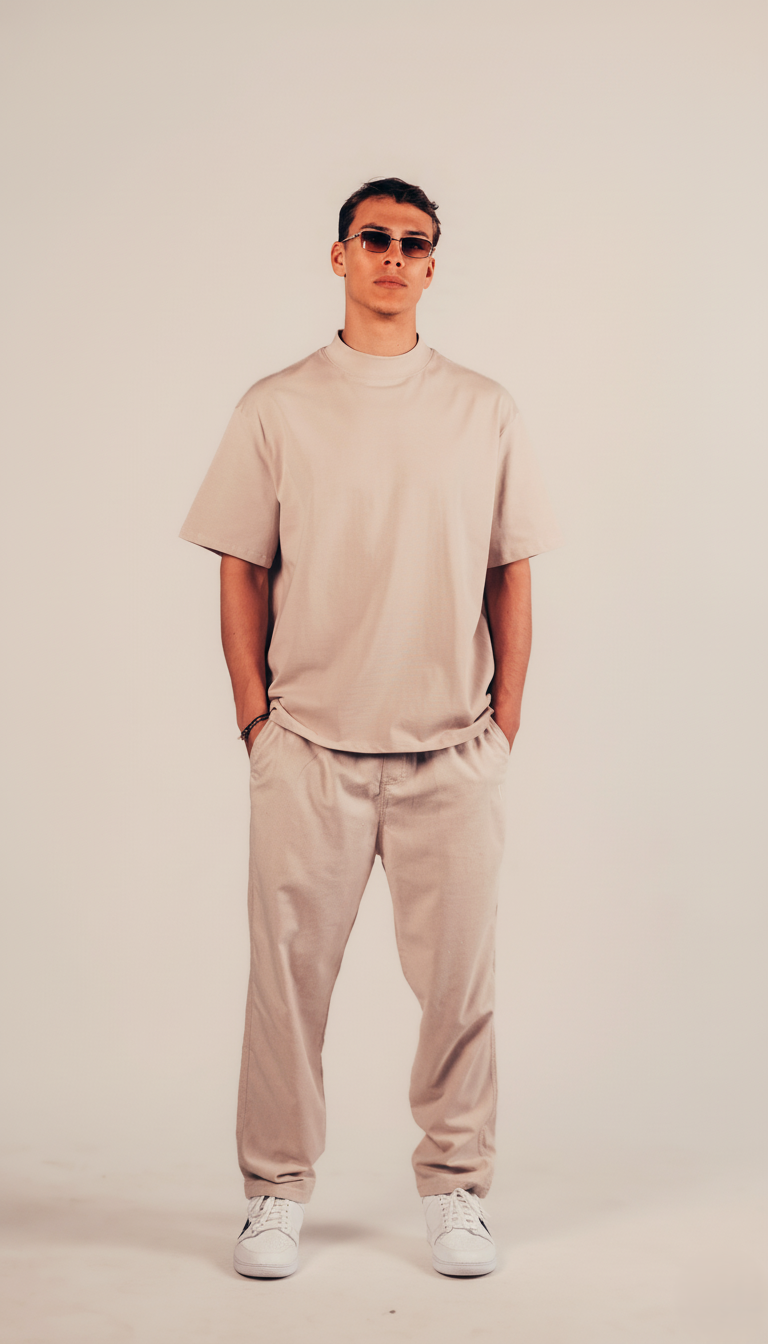 High-Neck Heavyweight T-Shirt