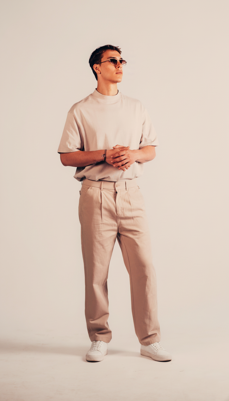 Oversized Pleated Pants