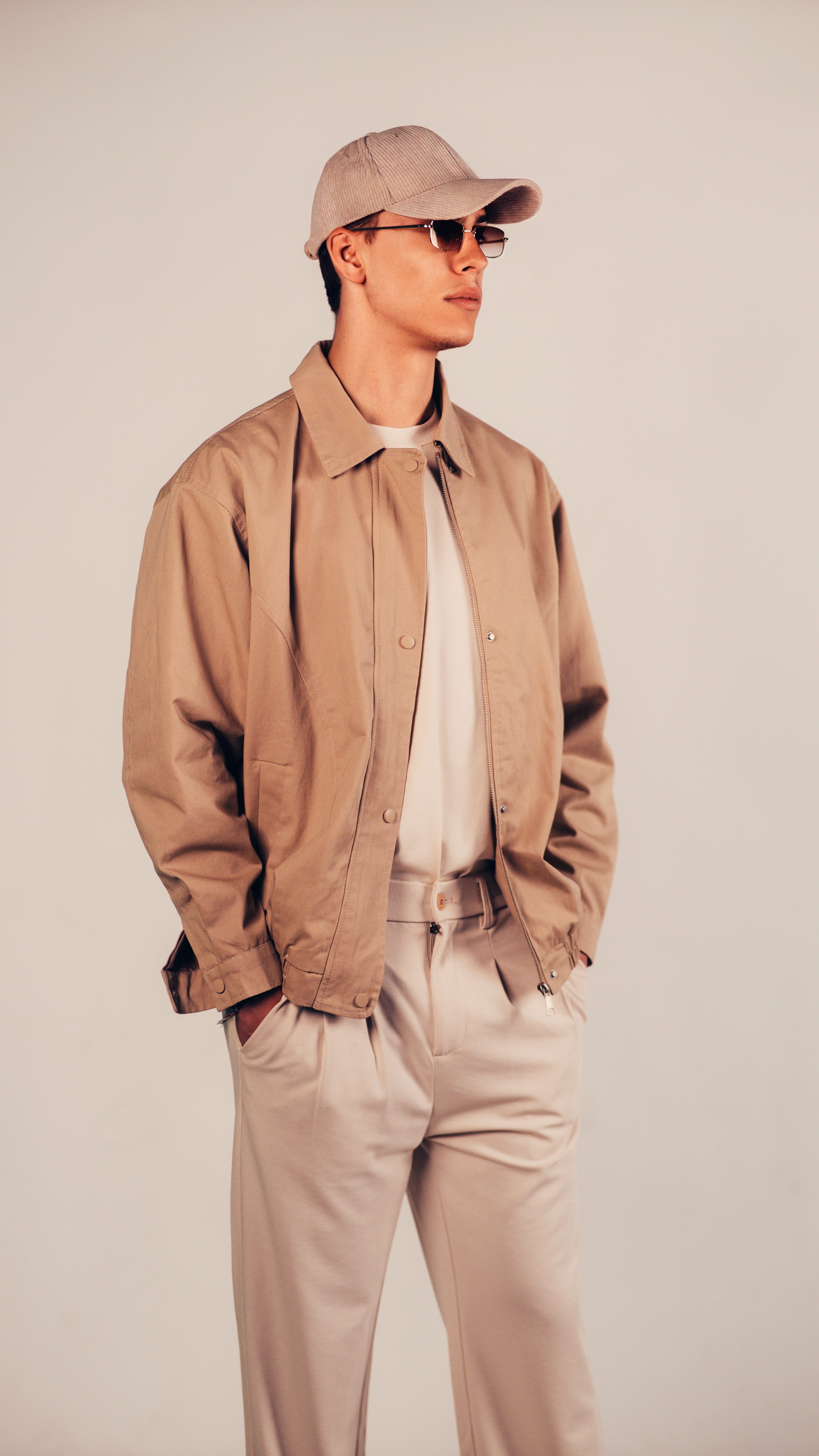 Structured Cotton Jacket | Camel