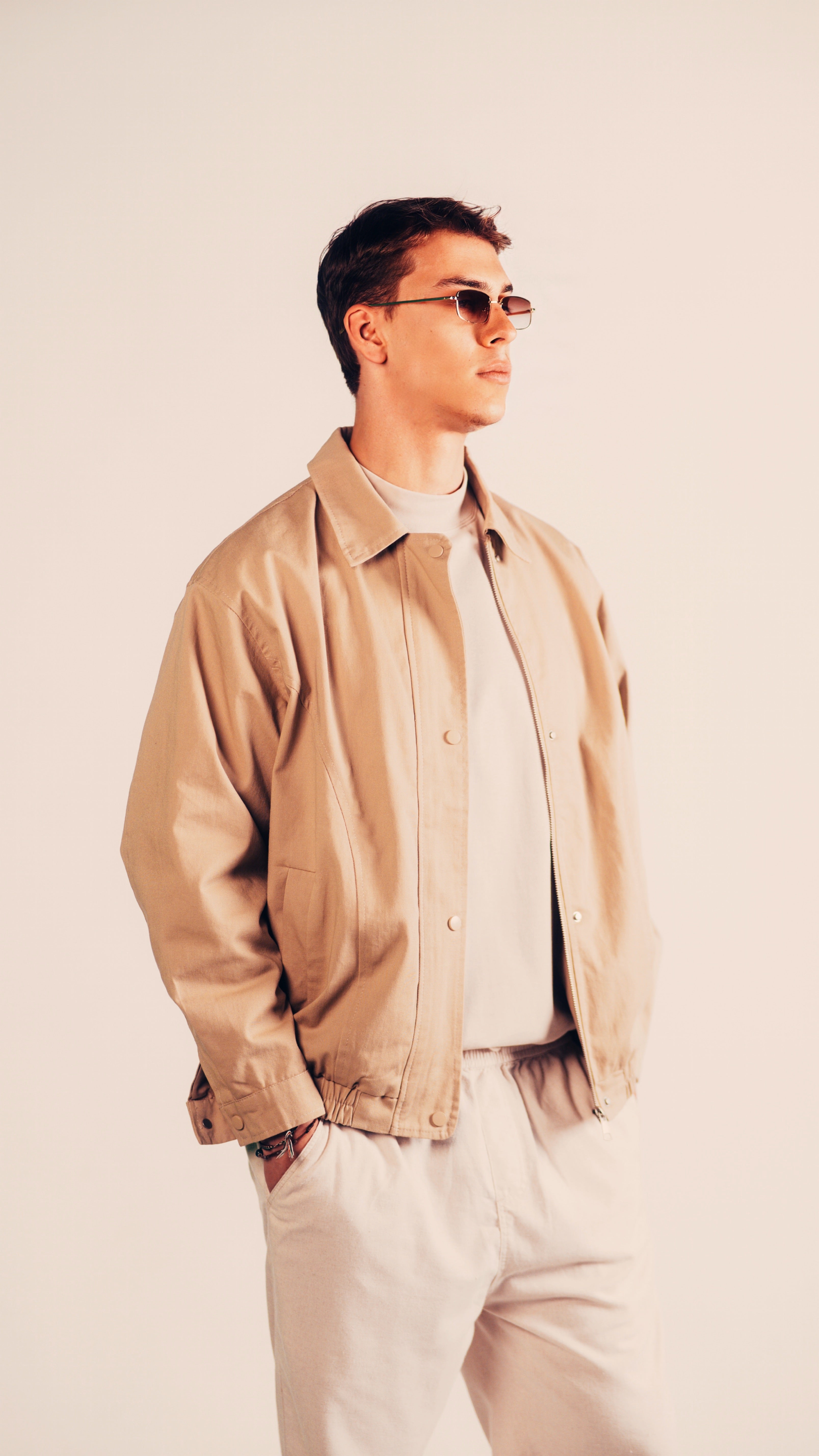 Structured Cotton Jacket | Camel