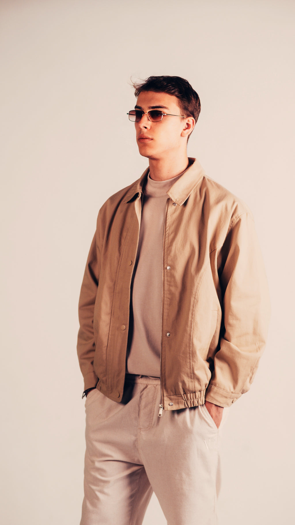 Structured Cotton Jacket | Camel